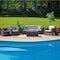 Flash Furniture 5 Piece Chocolate Brown Outdoor Faux Rattan Set DAD-SF-113RS-CBN-GG - alternate 6